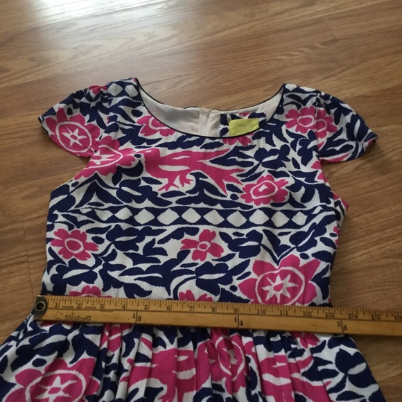Maeve Navy Blue & Pink Floral Peralta Dress Size 0 EUC - Picture 9 of 11